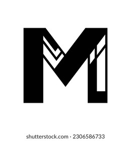 design a clever monogram logo in letter M tech