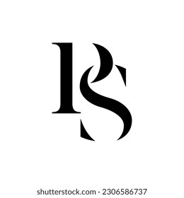 Design eines cleveren Monogrammlogos in Buchstabe PS