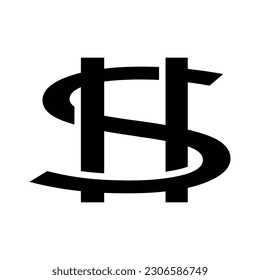 design a clever monogram logo in letter SH