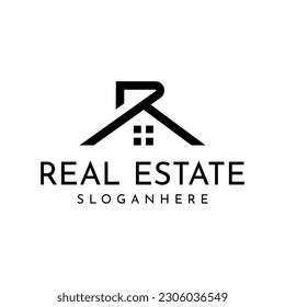 design a clever monogram logo real estate in letter R