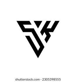 design a clever monogram logo SK
