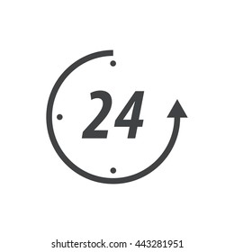 Design clock  Flat icon and Logo 
