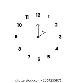 Design clock with no frame and just number