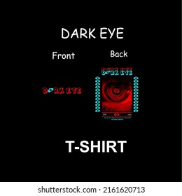 design for clothes, dark eye theme jacket front and back