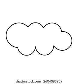 Design cloud vector outline illustration