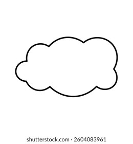 Design cloud vector outline illustration
