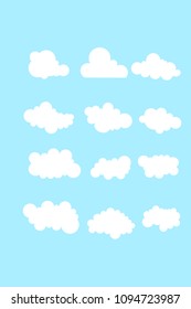  design clouds collection Vector illustration Of cloud icon, shape, symbol, Graphic  logo, web