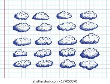 design of clouds Vector illustration