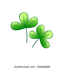 Design clover on St. Patrick's Day.4 leaves