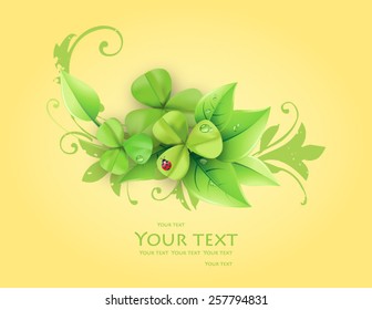 Design clover on St. Patrick's Day
