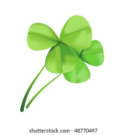 Design clover on St. Patrick's Day