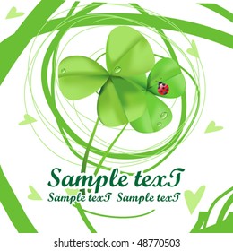 Design clover on St. Patrick's Day