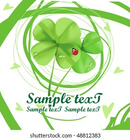 Design clover on St. Patrick's Day