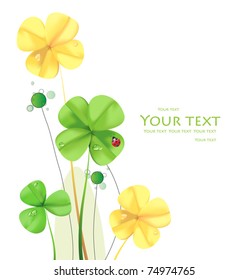Design clover on St. Patrick's Day