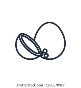 The design of the coconut fruit and vegetables outline icon vector illustration, this vector is suitable for icons, logos, illustrations, stickers, books, covers, etc.