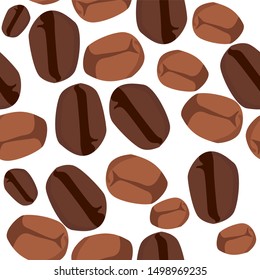 the design of coffee beans with different designs. background pattern