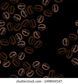 the design of coffee beans with different designs. background pattern