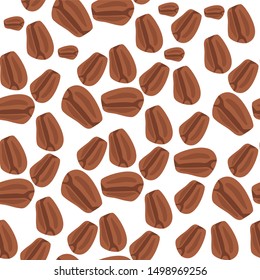 the design of coffee beans with different designs. background pattern