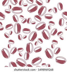 the design of coffee beans with different designs. background pattern