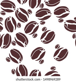 the design of coffee beans with different designs. background pattern