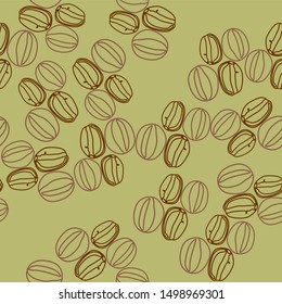 the design of coffee beans with different designs. background pattern
