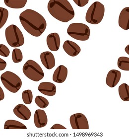 the design of coffee beans with different designs. background pattern