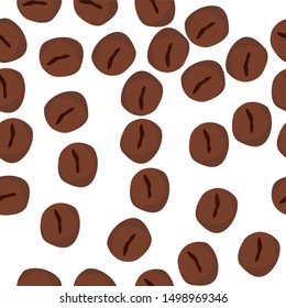 the design of coffee beans with different designs. background pattern