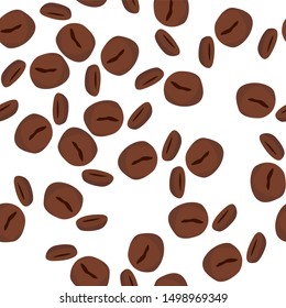 the design of coffee beans with different designs. background pattern