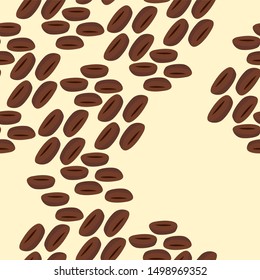 the design of coffee beans with different designs. background pattern