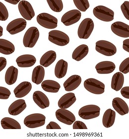 the design of coffee beans with different designs. background pattern