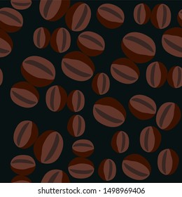 the design of coffee beans with different designs. background pattern