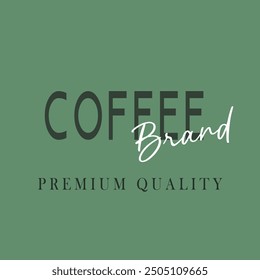 Design Coffee brand on green background