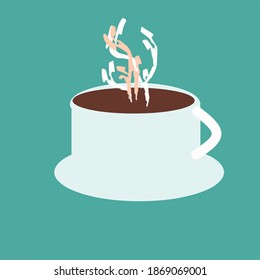 A design coffee with mug for concept