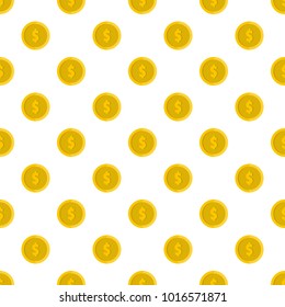 Design coin pattern seamless in flat style for any design