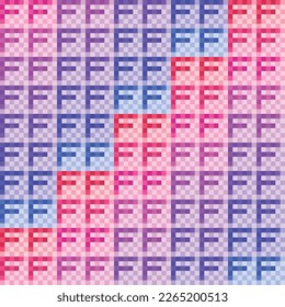 Design collection alphabet Z-A modern trendy style.
Set of character seamless patterns.
