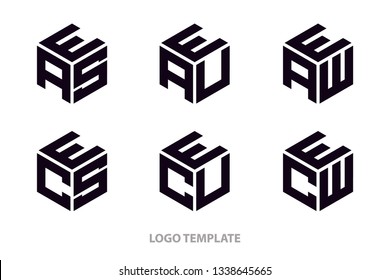 a design collection hexagon black color vector template