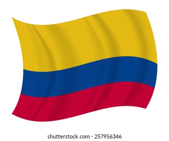 design Colombia flag waving vector