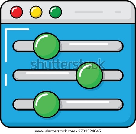 design color saturation setting illustration icon