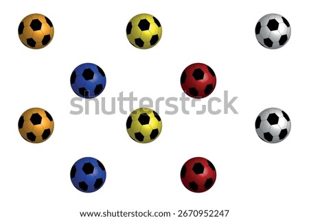 Design of colored balls on a white background