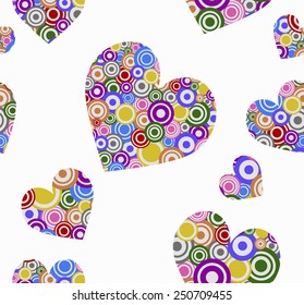 design colored circles texture hearts