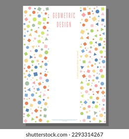 Diseño de formas geométricas de color. Diseño de la cubierta, pancarta, afiche, postal y diseño corporativo. La idea de la decoración y la creatividad