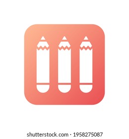 The design colored pencils gradient icon vector illustration, this vector is suitable for icons, logos, illustrations, stickers, books, covers, etc.
