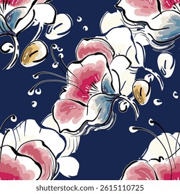 design colorful abstract flower art embossed