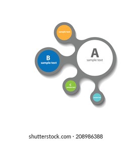 Design colorful circle. Place your text.