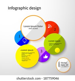 Design of colorful circles, layout, Eps 10 vector 