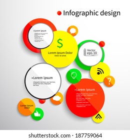 Design of colorful circles, layout, Eps 10 vector 