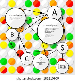 Design of colorful circles, layout, Eps 10 vector