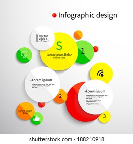 Design of colorful circles, layout, Eps 10 vector