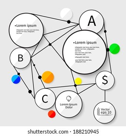 Design of colorful circles, layout, Eps 10 vector