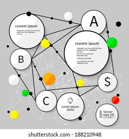 Design of colorful circles, layout, Eps 10 vector